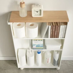 Sale Oppbevaringshylle med hjul hvit Baderom | All Organisering