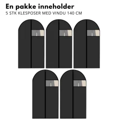 Online 5-pk klespose med vindu Garderobe | All Organisering