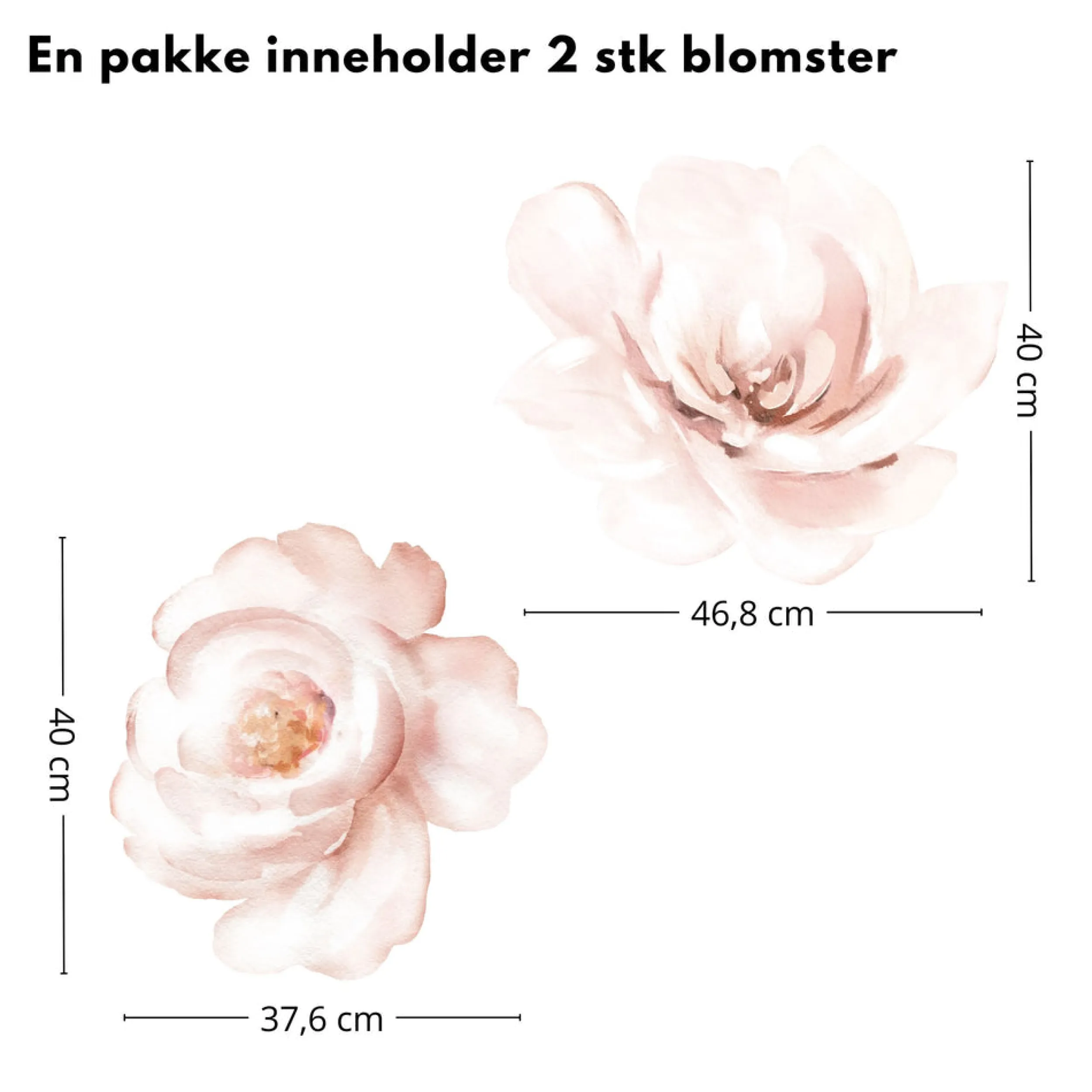 Online 2-pk Peoner klistremerker Barnestickers