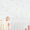 Hot 25-pk stjerner klistremerker, gul Barnestickers