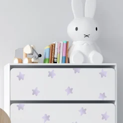 Online 25-pk stjerner klistremerker, lilla Barnestickers