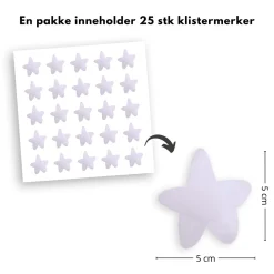 Online 25-pk stjerner klistremerker, lilla Barnestickers