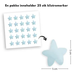 Discount 25-pk stjerner klistremerker, blå Barnestickers