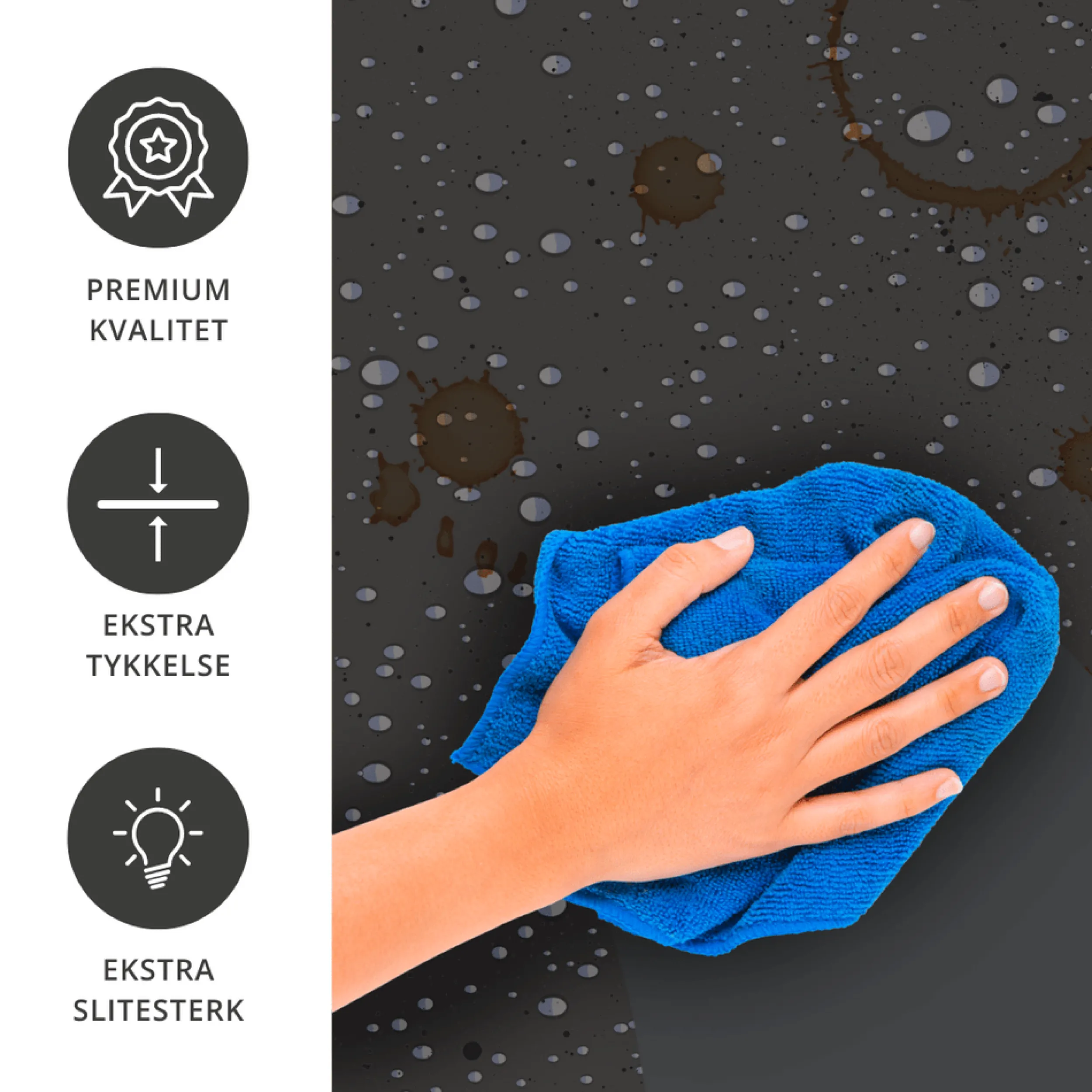 Best Premium antrasitt grå matt kontaktplast Ensfarget | Baderomsmøbler
