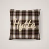 Discount Putetrekk rutet brun Hytta 45 cm Tekstil