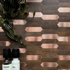 Fashion Rosie lang hexagon selvklebende veggfliser Veggfliser