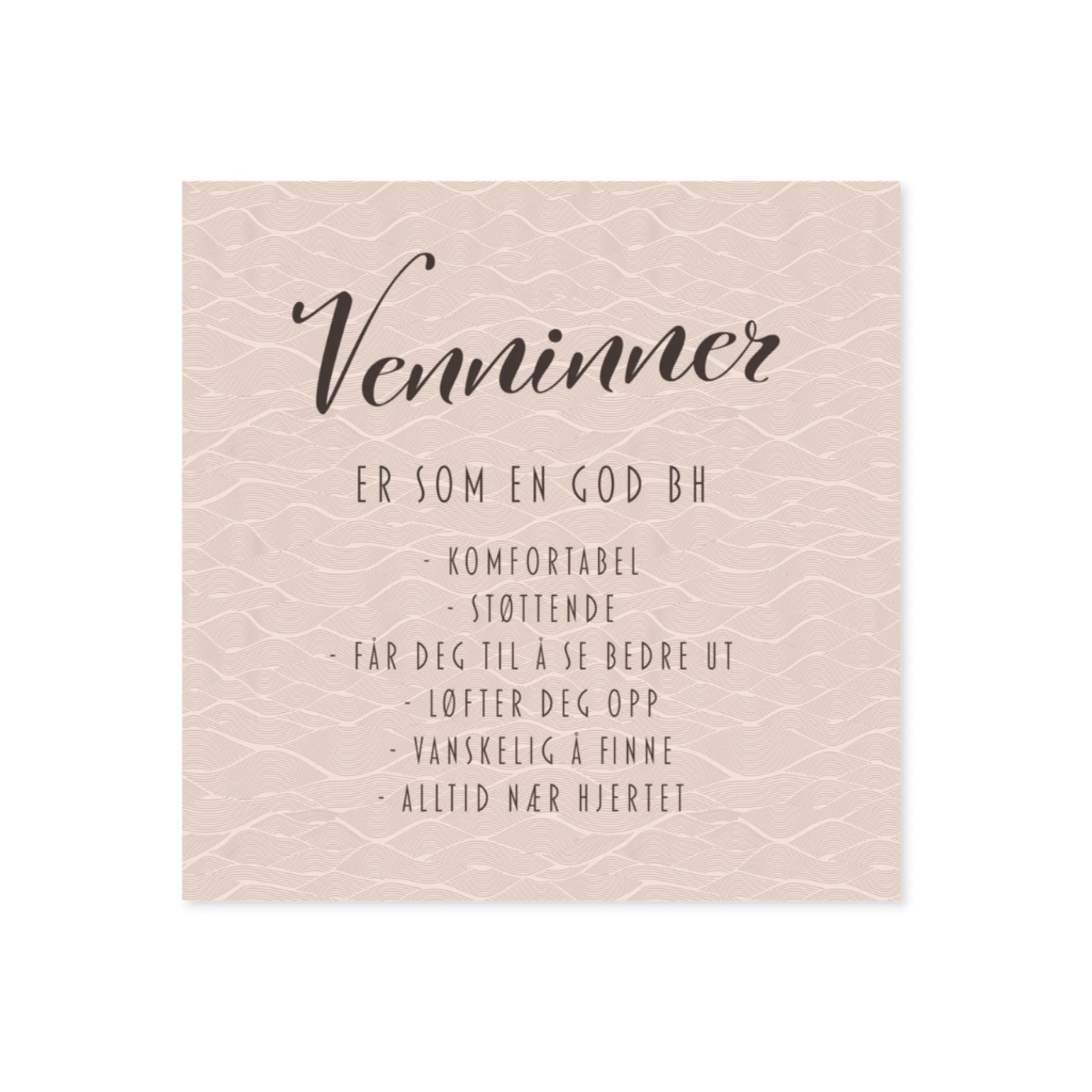 New Servietter BH Venninne, rosa Borddekking