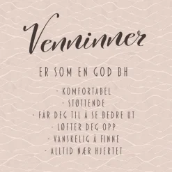 New Servietter BH Venninne, rosa Borddekking