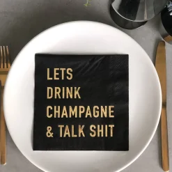 Outlet Servietter "Lets drink champagne" 20-pk Borddekking