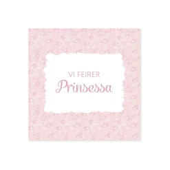 Discount Servietter til dåp, rosa 20-pk Borddekking