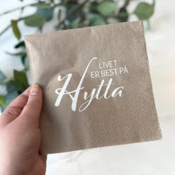 Sale Servietter til hytta, beige 20-pk Borddekking