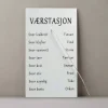 Discount Skilt Værstasjon, hvit Pynt