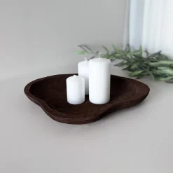 Sale Skål mørk brun Paulowniatre Pynt