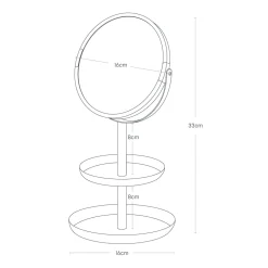 Clearance Smykkebrett med speil hvit Garderobe | Baderom
