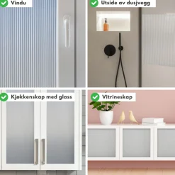 Discount Static Fluted vindusfolie Vindusfolie