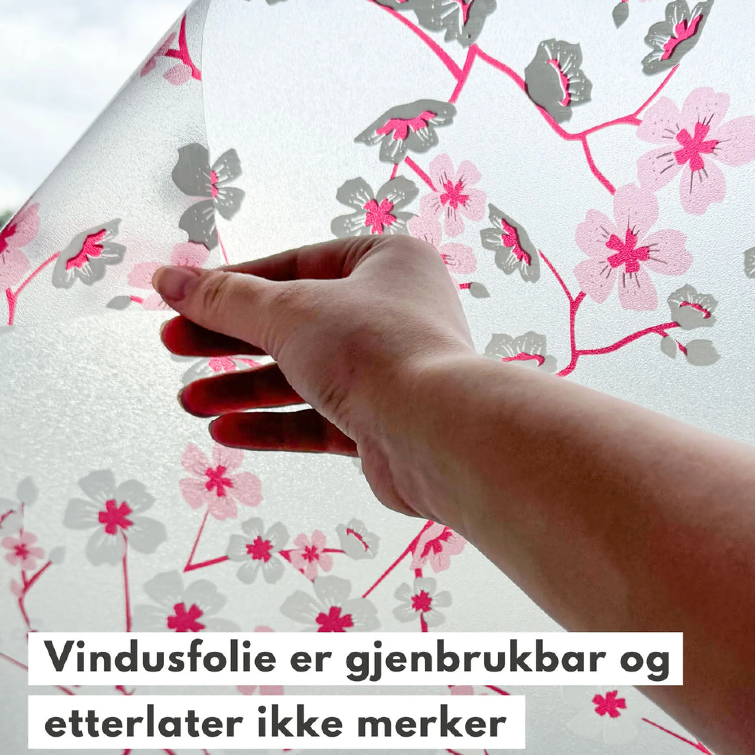 Discount Static premium Cherry flowers vindusfolie Vindusfolie