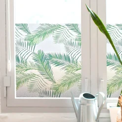 Clearance Static Premium Palme vindusfolie Vindusfolie