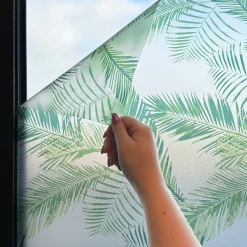 Clearance Static Premium Palme vindusfolie Vindusfolie