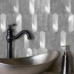 New Stein lys grå hexagon selvklebende veggfliser Veggfliser