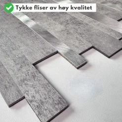 Sale Stein lys grå XL selvklebende veggfliser Veggfliser | Til Kjøkkenvegg