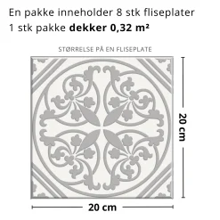 Clearance Tavira antikk selvklebende fliser Veggfliser | Gulvfliser