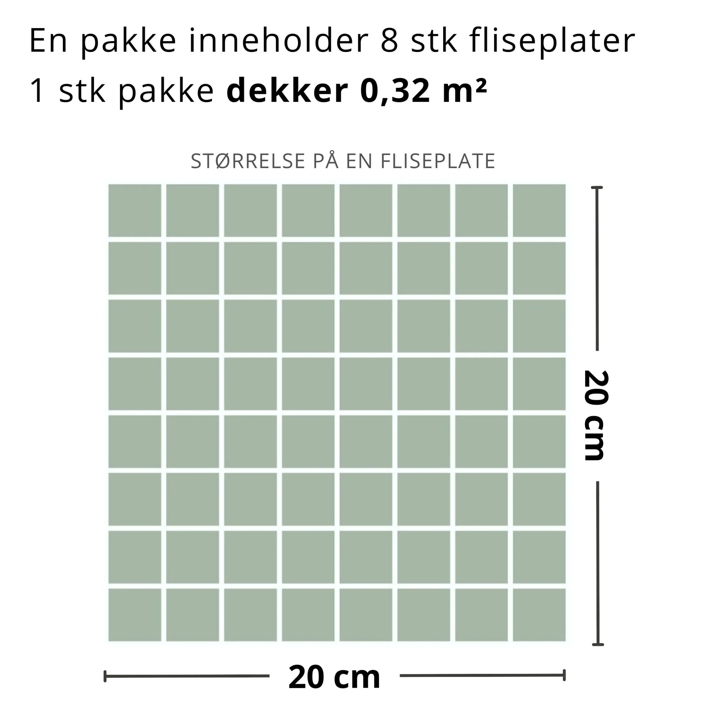 Best Teo sage selvklebende fliser Veggfliser | Gulvfliser