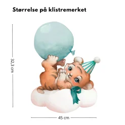 Discount Tiger på sky klistremerke Barnestickers