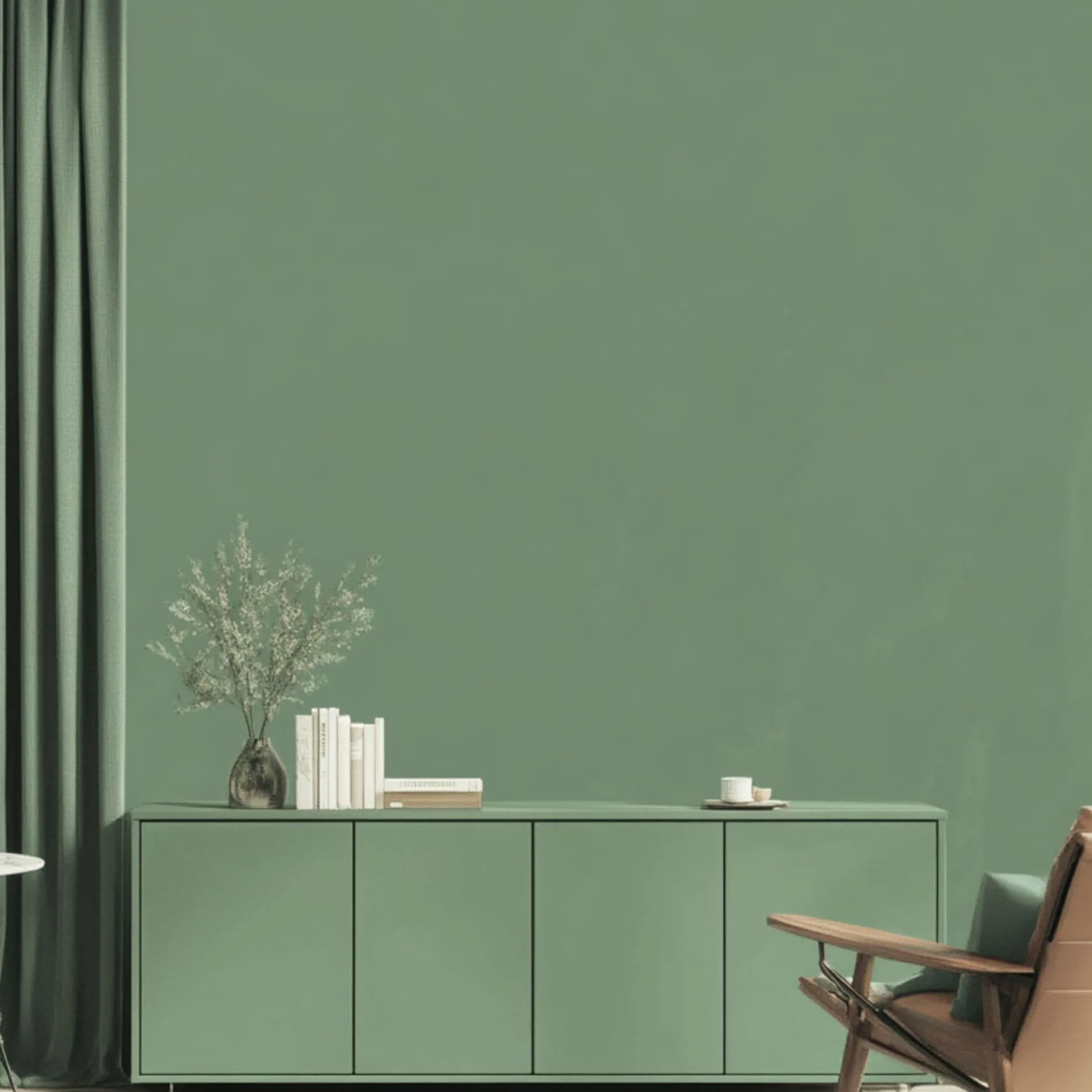 Best Uni matt Jade green kontaktplast Ensfarget | Baderomsmøbler