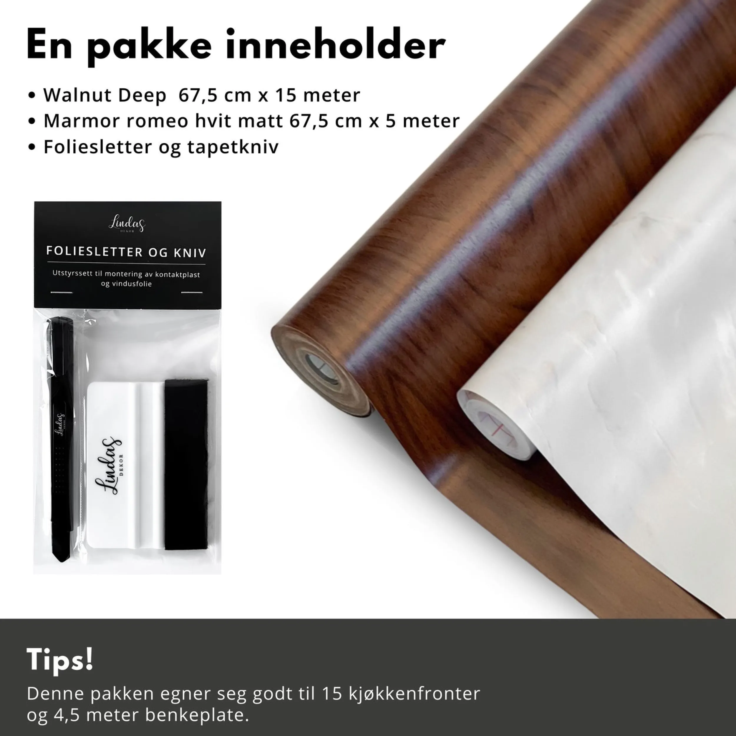 Best Walnut deep og marmor kjøkkenkit Kjøkken | Benkeplate